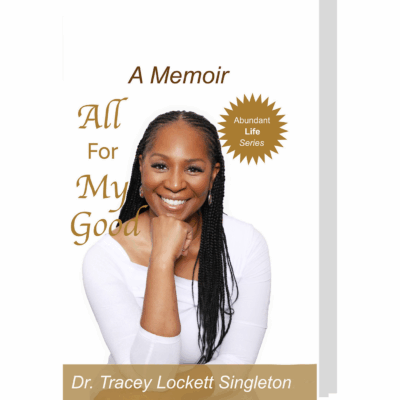Image of a book cover with a young lady wearing a white top. She's wearing cornrow braids and a big smile.